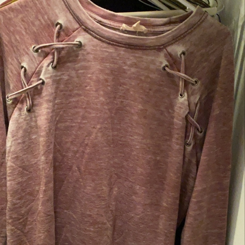 Burned red and purple sweater